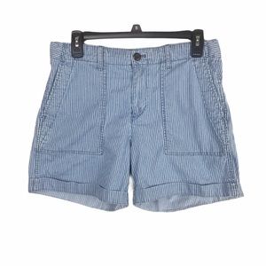 GAP Blue White Nautical Striped Khaki Shorts